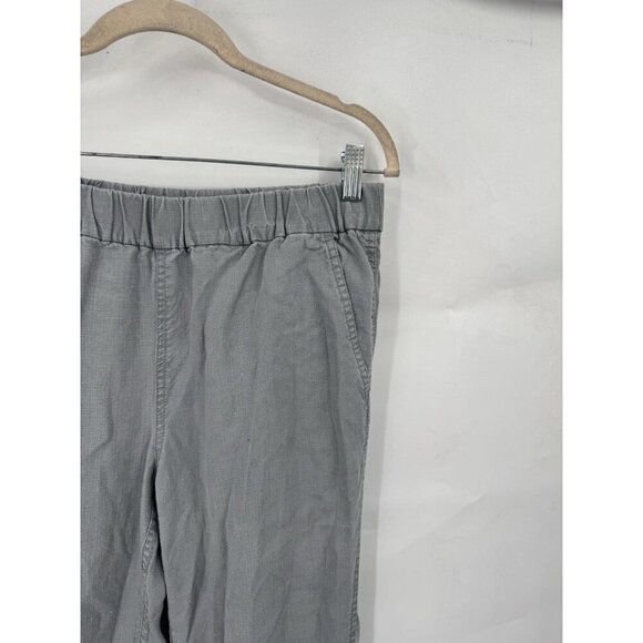 J. Crew Linen Lyocell Tapered Pant Women 6 Silver Casual Beach Summer Lounge - Picture 9 of 9